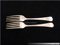 2عدد چنگال قدیمی نوربلین انگلیس روکش نقره 