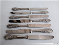 6 چاقوی قدیمی نوربلین یا روکش نقره ایتالیا 