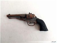 هفت تیر مسی قدیمی دکوری با دسته پلاستیکی   