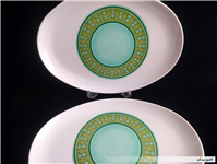 2 عدد دیس قدیمی ملامین طرح سبز 