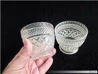 یک جفت قندان طرح خشتی پلاستیکی قدیمی 