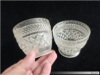 یک جفت قندان طرح خشتی پلاستیکی قدیمی 