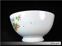 کاسه روسی نقاشی دست قدیمی طرح گل سرخی 