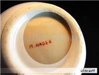 کاسه روسی نقاشی دست قدیمی طرح گل سرخی 