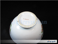 کاسه روسی نقاشی دست قدیمی طرح گل سرخی 