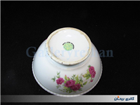 کاسه چینی گل سرخی قدیمی ساخت ژاپن