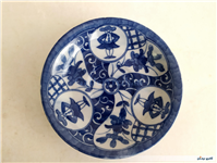 دیوارکوب یا نعلبکی قلم آبی قدیمی طرح خاص 