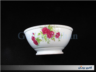 کاسه چینی گل سرخی قدیمی ساخت ژاپن 