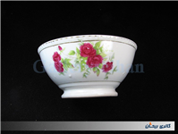 کاسه چینی گل سرخی قدیمی ساخت ژاپن 