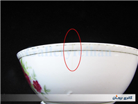 کاسه چینی گل سرخی قدیمی ساخت ژاپن 