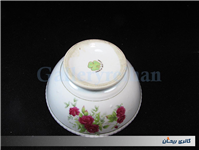 کاسه چینی گل سرخی قدیمی ساخت ژاپن 