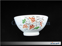 کاسه روسی نقاشی دست قدیمی طرح گل انگوری 