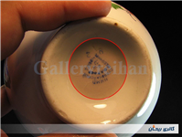 کاسه روسی نقاشی دست قدیمی طرح گل انگوری 