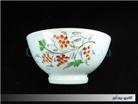 کاسه روسی نقاشی دست قدیمی طرح گل انگوری 