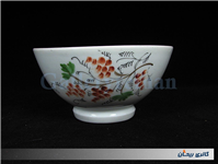 کاسه روسی نقاشی دست قدیمی طرح گل انگوری 