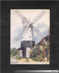 کارت پستال چاپ انگلستان طرح آسیاب بادی 