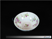 کاسه چینی بیکعب گل سرخی قدیمی دورو گل 