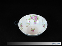 کاسه چینی بیکعب گل سرخی قدیمی دورو گل 
