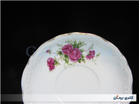 جفت دیوارکوب یا نعلبکی طرح گل سرخی قدیمی 