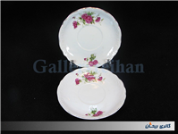 جفت دیوارکوب یا نعلبکی طرح گل سرخی قدیمی 