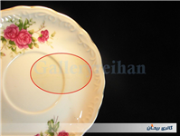 جفت دیوارکوب یا نعلبکی طرح گل سرخی قدیمی 