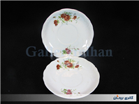 جفت دیوارکوب یا نعلبکی طرح گل سرخی قدیمی 