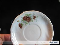 جفت دیوارکوب یا نعلبکی طرح گل سرخی قدیمی 