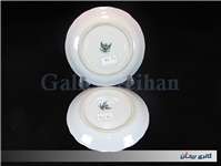 جفت دیوارکوب یا نعلبکی طرح گل سرخی قدیمی 