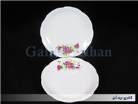 2 دیوارکوب یا زیرفنجانی طرح گل سرخی قدیمی