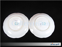 2 دیوارکوب یا زیرفنجانی طرح گل سرخی قدیمی