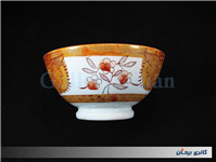 کاسه کمیاب حنایی قدیمی ازاکا قطر 13CM