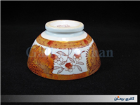 کاسه کمیاب حنایی قدیمی ازاکا قطر 13CM