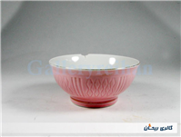 کاسه قدیمی صورتی نقش برجسته 