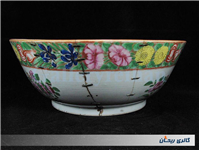 کاسه چینی نقاشی دست سایز غول پیکر قاجاری 
