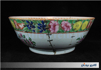 کاسه چینی نقاشی دست سایز غول پیکر قاجاری 