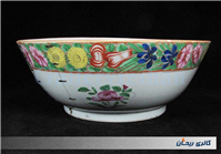 کاسه چینی نقاشی دست سایز غول پیکر قاجاری 