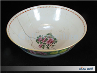 کاسه چینی نقاشی دست سایز غول پیکر قاجاری 