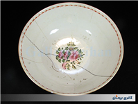 کاسه چینی نقاشی دست سایز غول پیکر قاجاری 