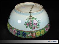 کاسه چینی نقاشی دست سایز غول پیکر قاجاری 