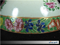 کاسه چینی نقاشی دست سایز غول پیکر قاجاری 