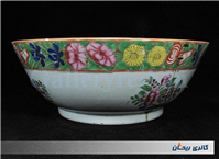 کاسه چینی نقاشی دست سایز غول پیکر قاجاری 