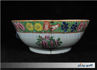 کاسه چینی نقاشی دست سایز غول پیکر قاجاری 