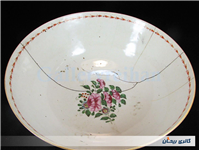 کاسه چینی نقاشی دست سایز غول پیکر قاجاری 