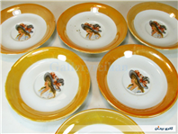 6عدد نعلبکی قدیمی ساخت ایران طرح عکسی 