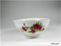 کاسه چینی گل سرخی قدیمی ساخت ژاپن 