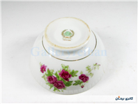 کاسه چینی گل سرخی قدیمی ساخت ژاپن 