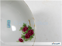 کاسه چینی گل سرخی قدیمی ساخت ژاپن 