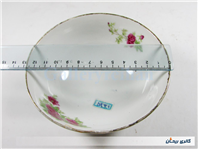 کاسه چینی گل سرخی قدیمی ساخت ژاپن 