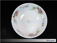 کاسه کلکسیونی گلسرخی بیکعب پر گل KPM 