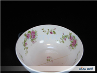 کاسه کلکسیونی گلسرخی بیکعب پر گل KPM 